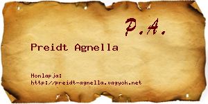 Preidt Agnella névjegykártya